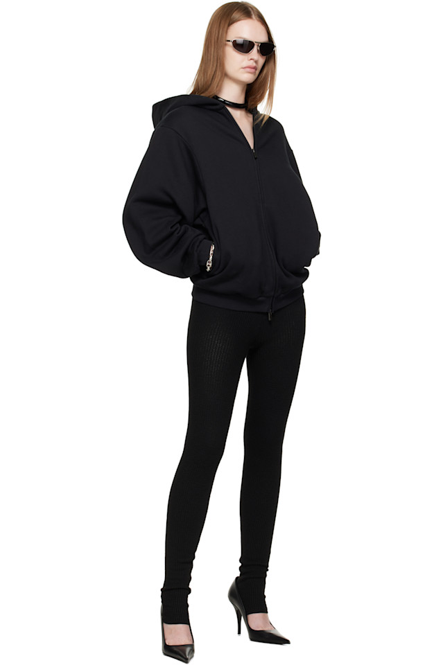 Fear Of God Essentials Черная флисовая толстовка на молнии в стиле 90-х — фото 4