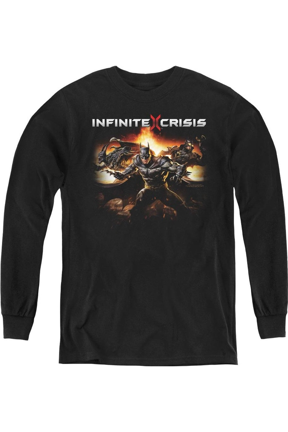 

Футболка с длинным рукавом Infinite Crisis Batman для детей Gildan, черный