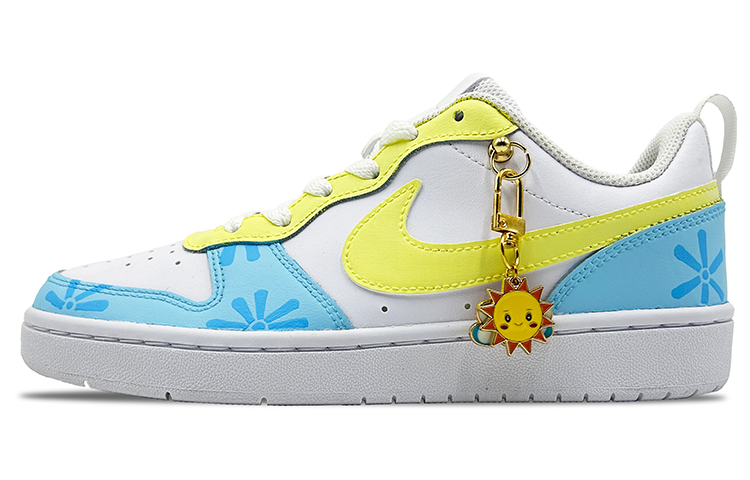 

Кроссовки Nike Court Borough Skateboarding Shoes Women's Low-top White/Blue/Yellow, белый