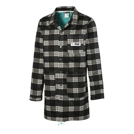 

Куртка x rhude aop coat crossover plaid jacket white Puma, белый