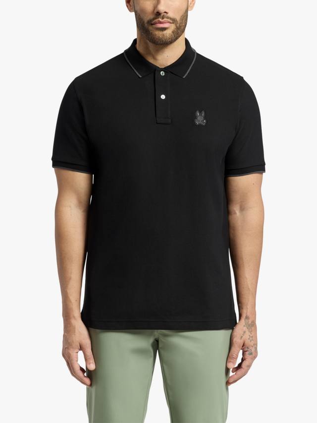 

Футболка-поло New Castle Regular Fit с коротким рукавом из хлопка Psycho Bunny, Black, XXL