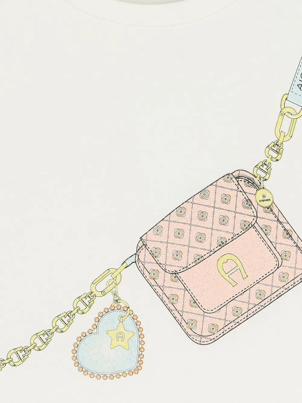 Футболка с графическим принтом Aigner Kids, белый — фото 3