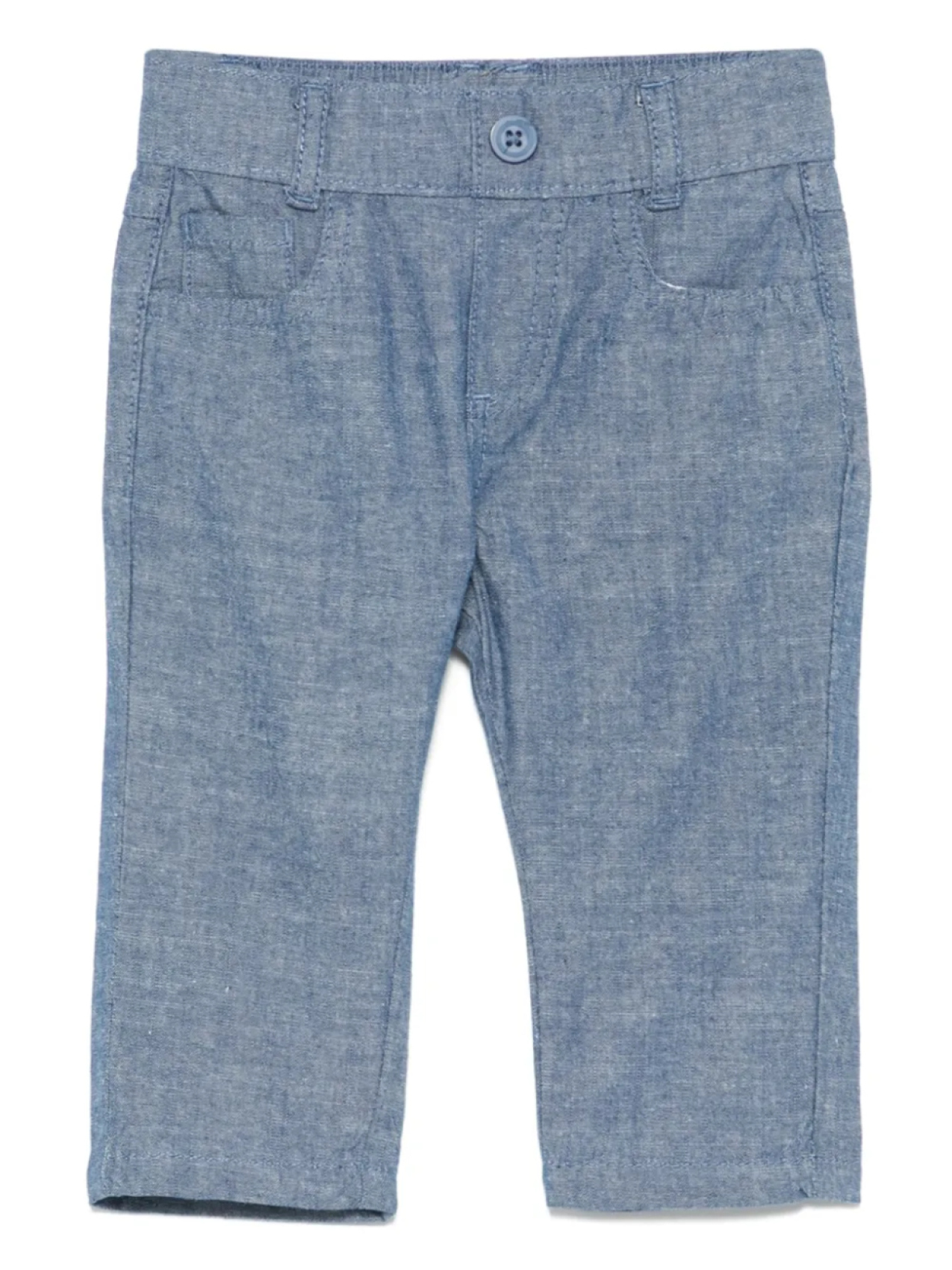 

TRUSSARDI JUNIOR брюки из ткани шамбре, синий