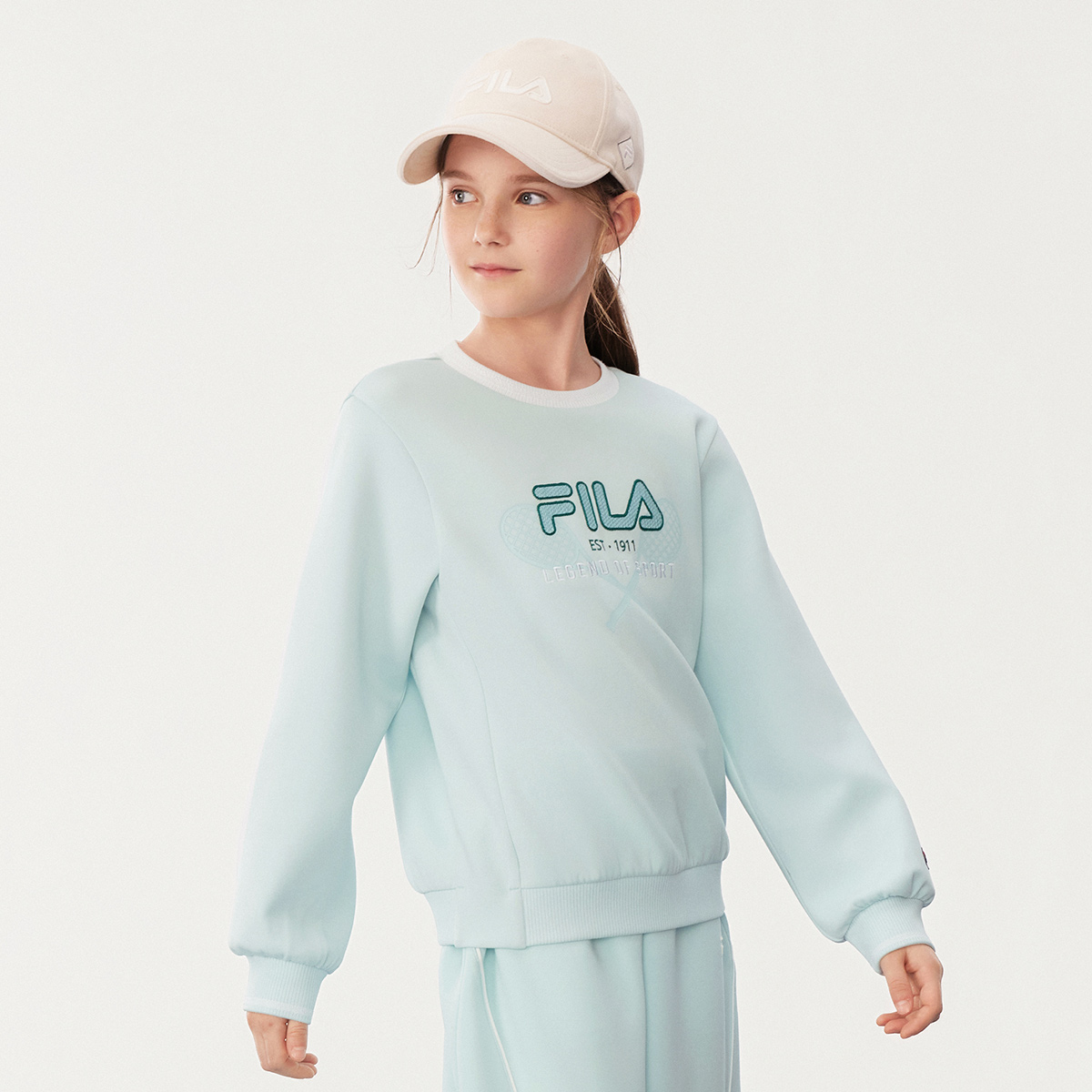 Детская толстовка FILA KIDS, зеленый — фото 4