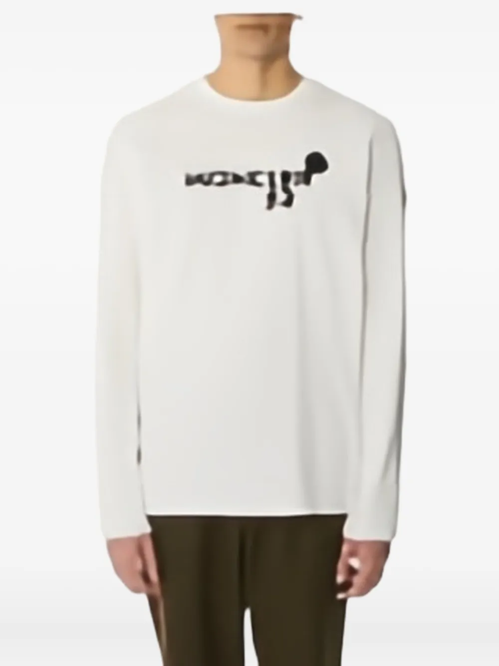 

Футболка с длинными рукавами и логотипом MONCLER, черный