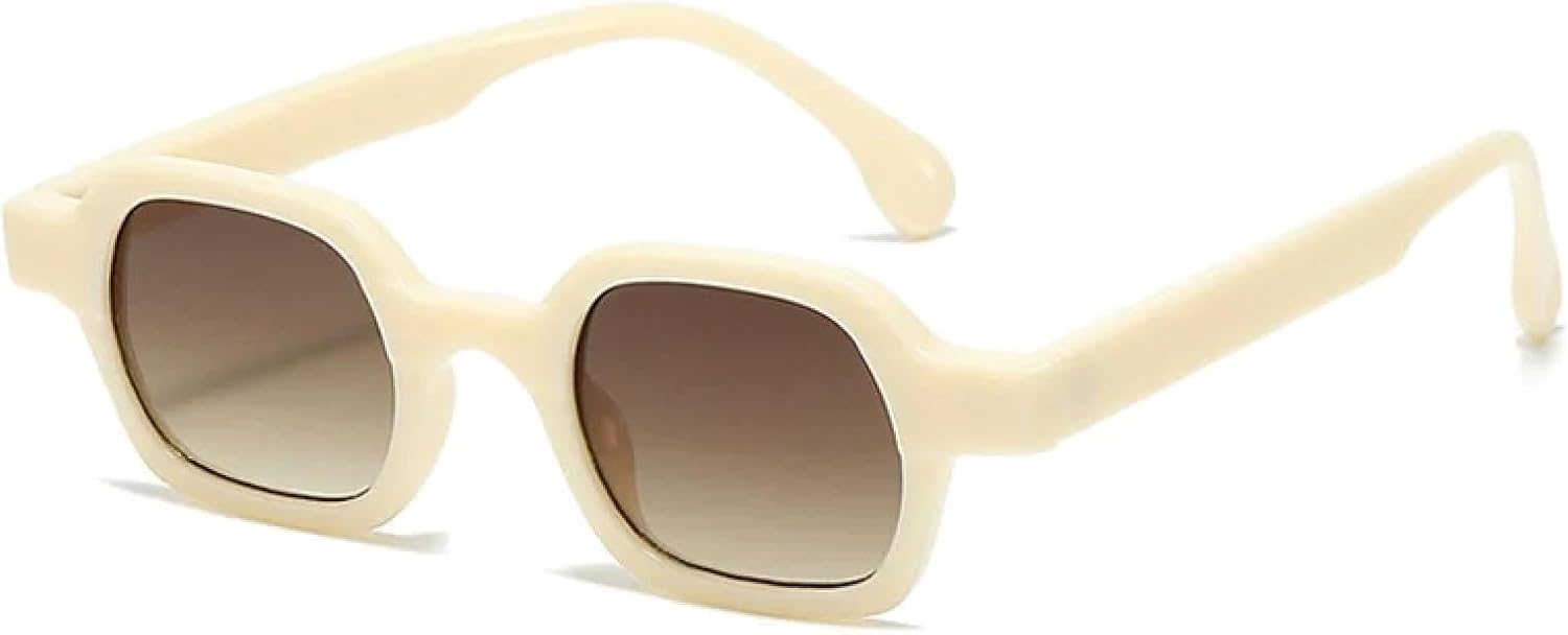 

Солнцезащитные очки с защитой от УФ-излучения UV400 | Маленькие очки в стиле панк | Линзы конфетных цветов для занятий спортом на открытом воздухе и вождения DSVIGF, Beige-brown