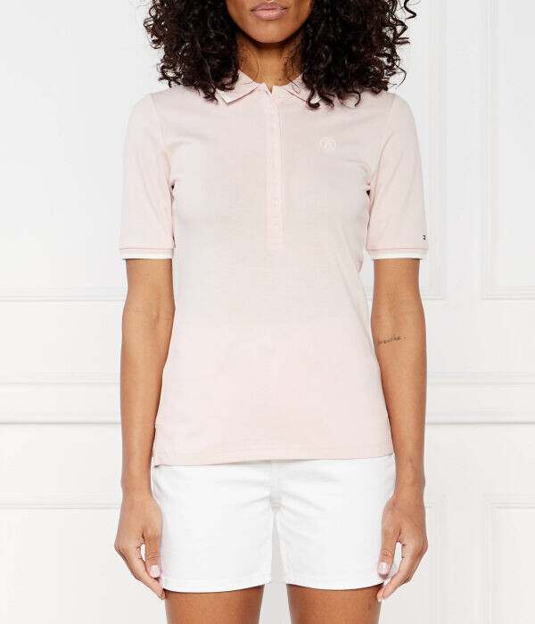 

Поло Tommy Hilfiger Tipping Slim Fit, розовый