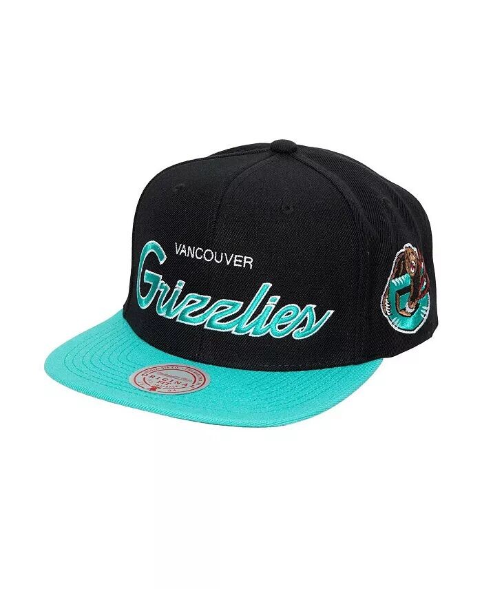 

Мужская черная кепка Snapback Vancouver Grizzlies Hardwood Classics MVP Team Script 2.0 Mitchell & Ness, черный