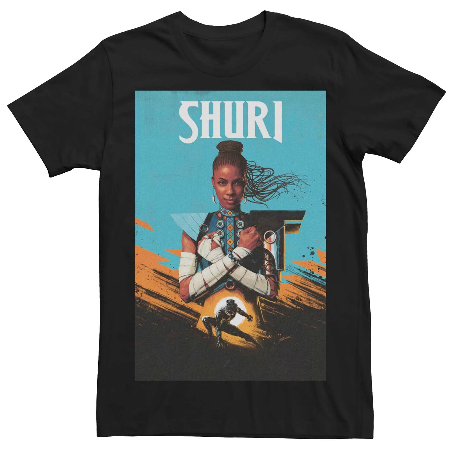 

Мужская футболка с обложкой комиксов Marvel Shuri Black Panther Licensed Character