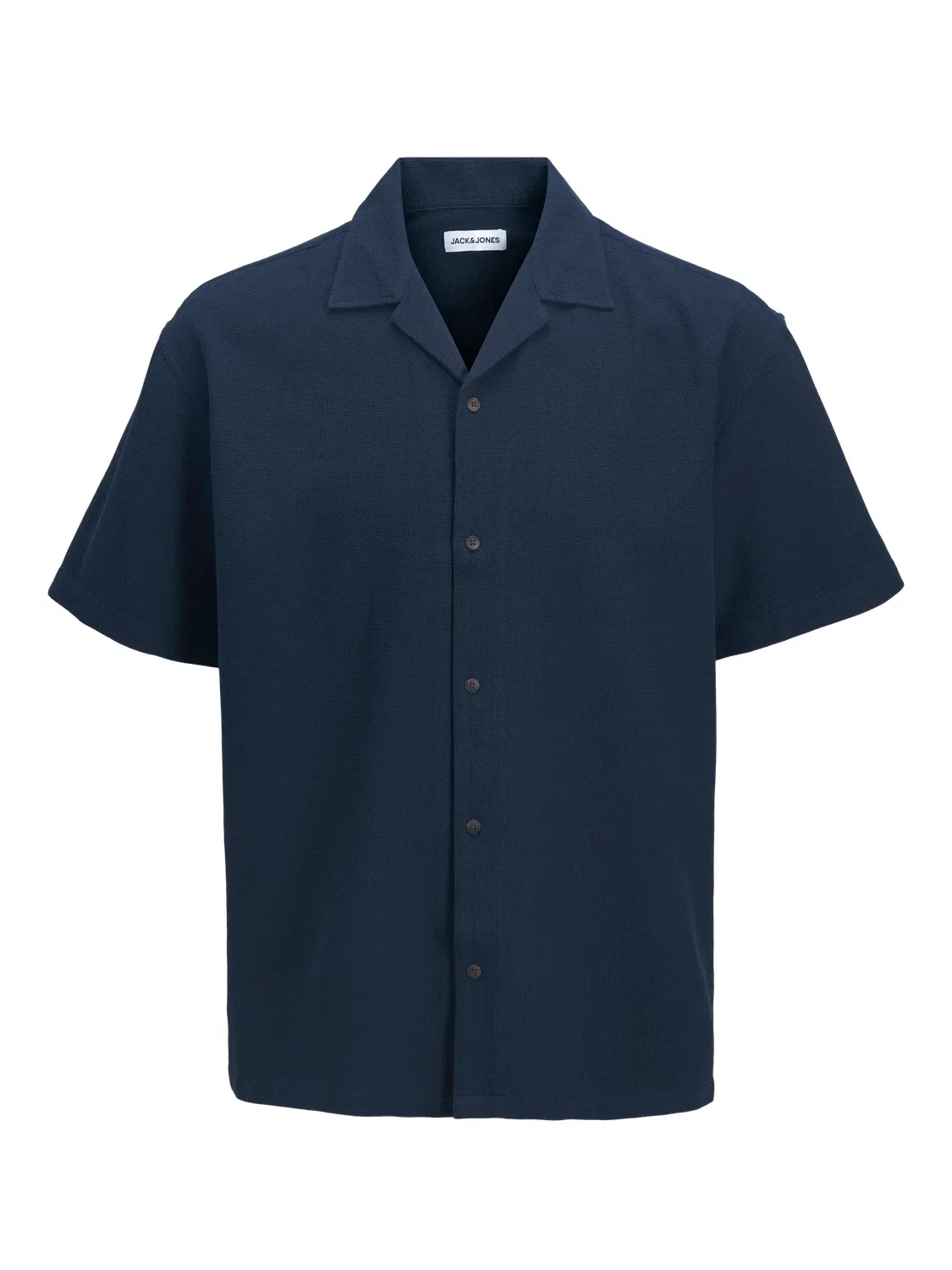 Хлопковое вафельное рубашка поло JACK & JONES Junior, navy blazer