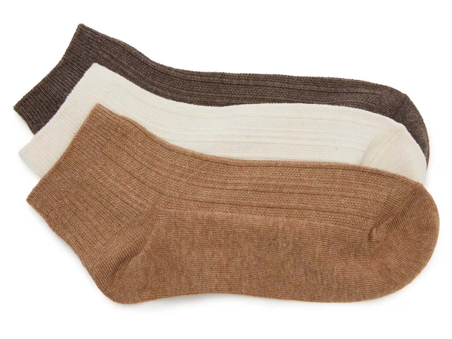 

Женские ребристые носки до щиколотки - набор из 3 пар Kelly & Katie, Dark Brown/Sepia/Ivory