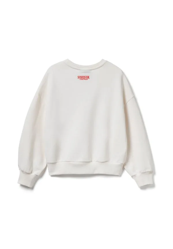 Толстовка с надписью "очень странные дела" United Colors Of Benetton, White — фото 2