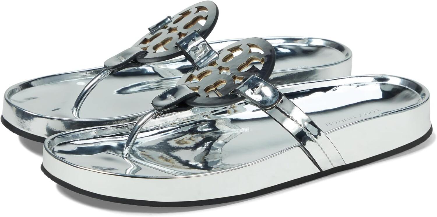 Шлепанцы Miller Cloud Tory Burch, цвет Argento