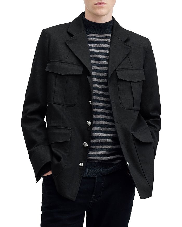

Узкая куртка ALLSAINTS Eldon, черный