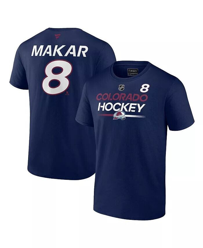 

Мужская футболка Cale Makar Navy Colorado Avalanche Authentic Pro Prime с именем и номером Fanatics