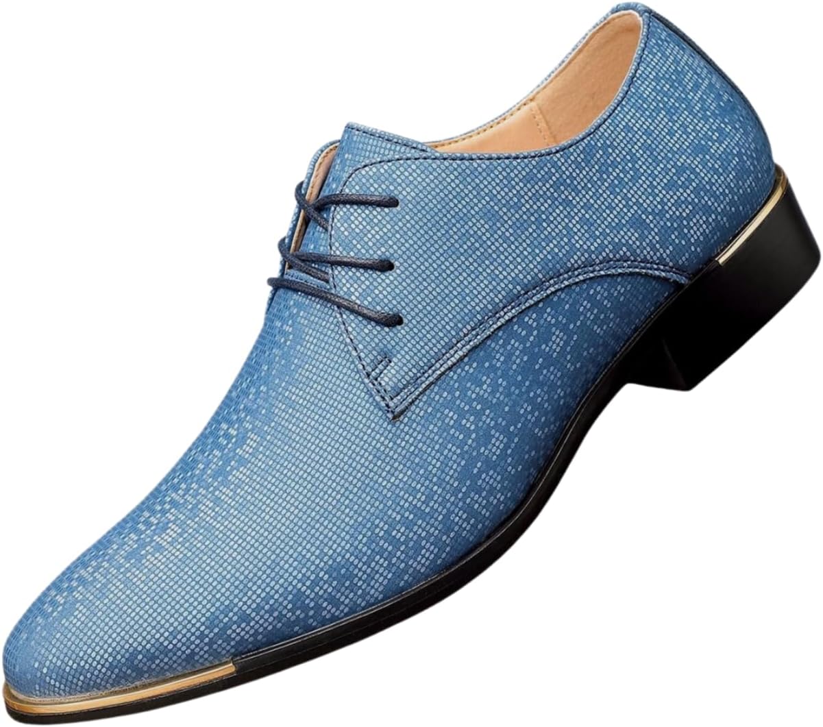 

Мужские оксфорды Santimon с шнуровкой, из кожи с узором и золотыми акцентами, стильная официальная обувь