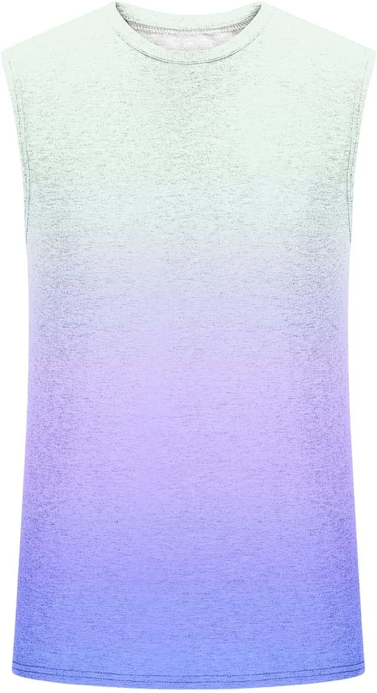 Мужская майка Gradient Color, без рукавов, бренд Generic, цвет Purple — фото 4