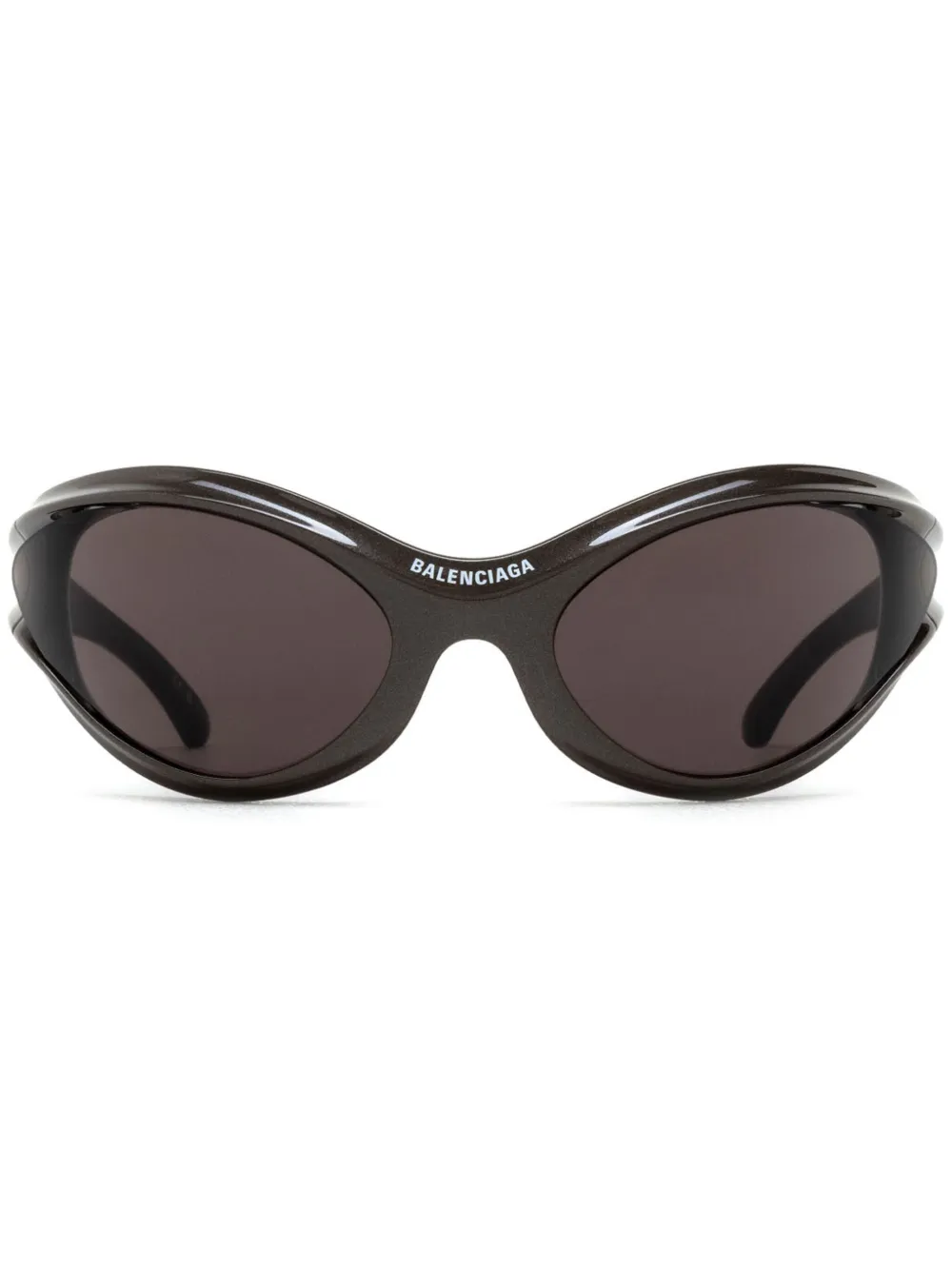 

Солнцезащитные очки Dynamo Wrap в массивной оправе Balenciaga Eyewear, серый