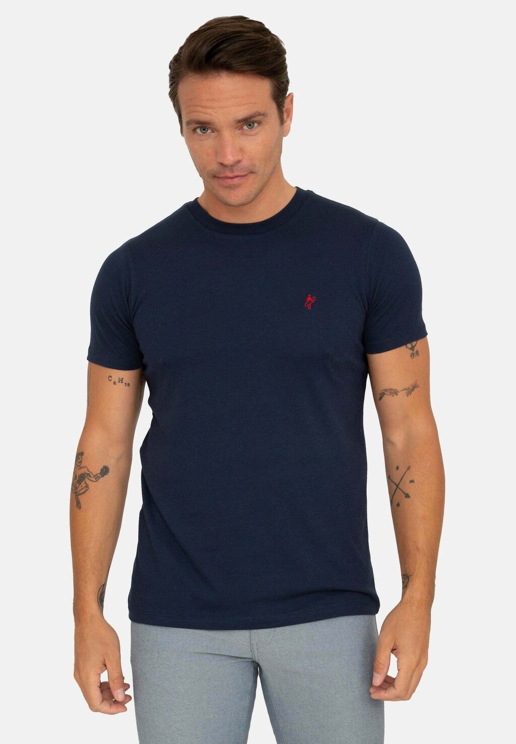 

Базовая футболка 2 Пакета Jacey Quinn, цвет navy grey melange
