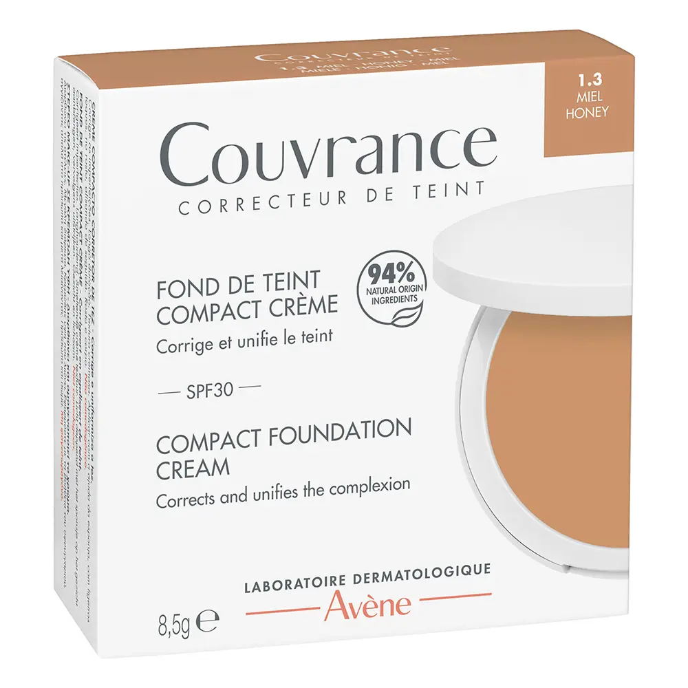 Праймер Couvrance base de maquillaje en crema compacta Avène, цвет Miel, 8,5 гр. — фото 2