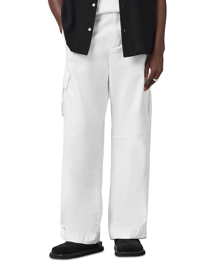 

Гроув Широкие Хлопковые Брюки ALLSAINTS, белый