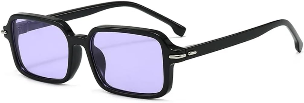 

Модные солнцезащитные очки конфетных цветов для женщин с защитой от УФ-излучения UV400, ретро-заклепками, для мужчин, трендовый леопардовый принт TYUVIVO, Black Purple