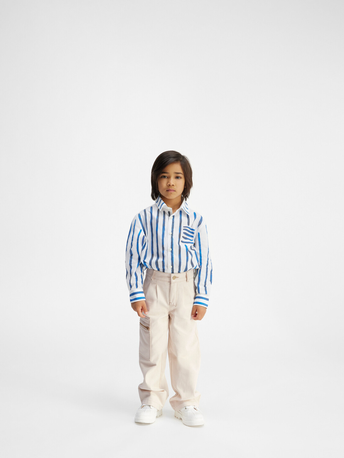 

Джинсы для спецодежды JACQUEMUS The wide de-Nîmes kids' denim pants, белый