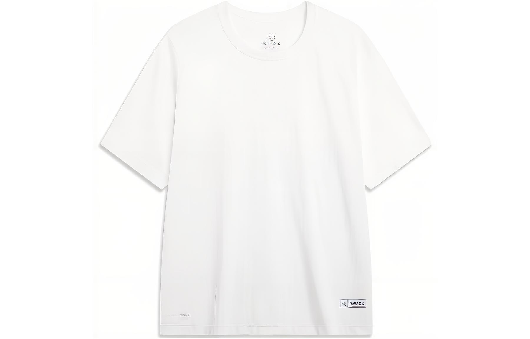 

Li-Ning Li Ning Футболка Мужская Стандартная Белый Каменный Серый Crew Neck Умеренный Прямой Крой