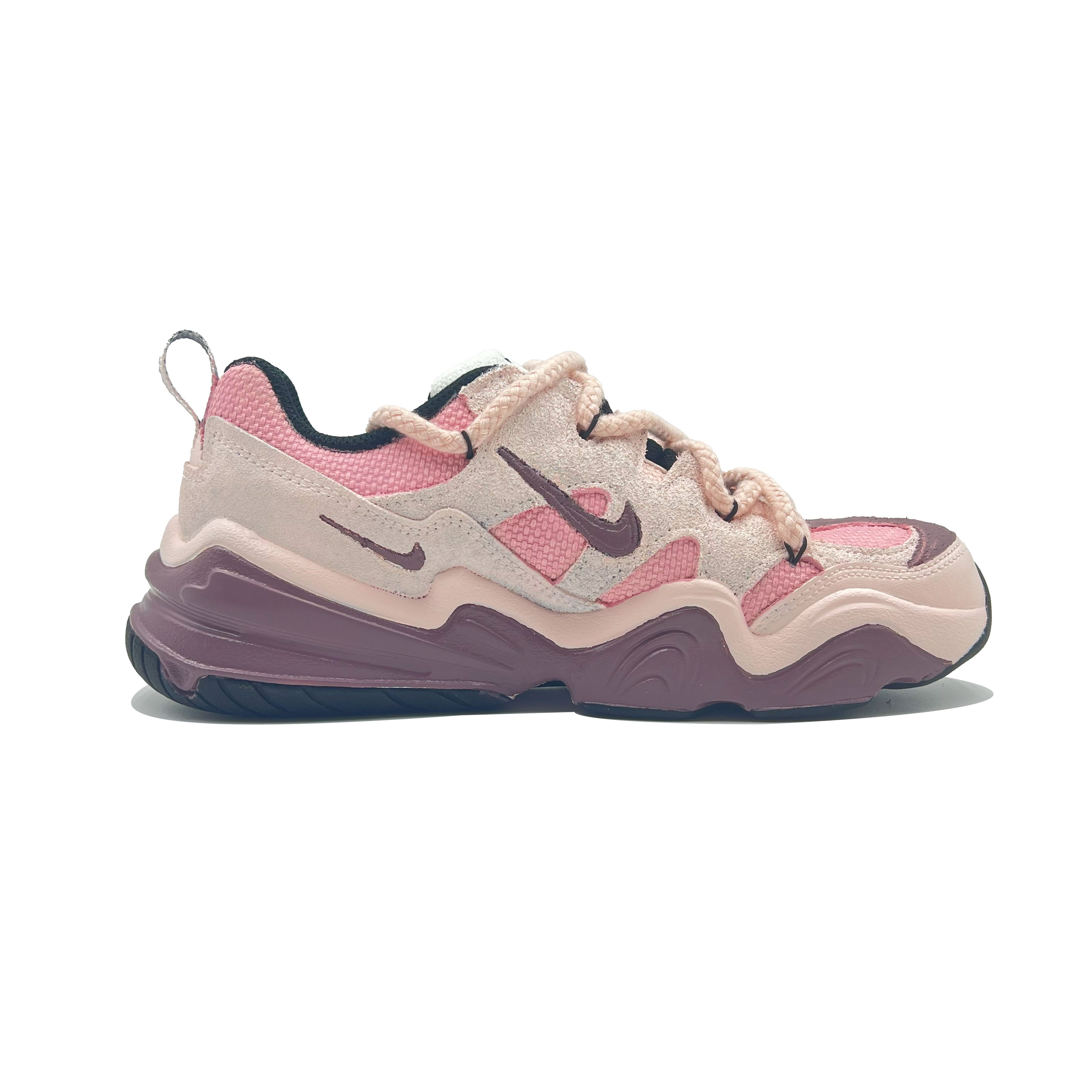Nike Tech Hera Peach Paste Rhyme устойчивые к истиранию низкие повседневные кроссовки Unisex розовые — фото 4