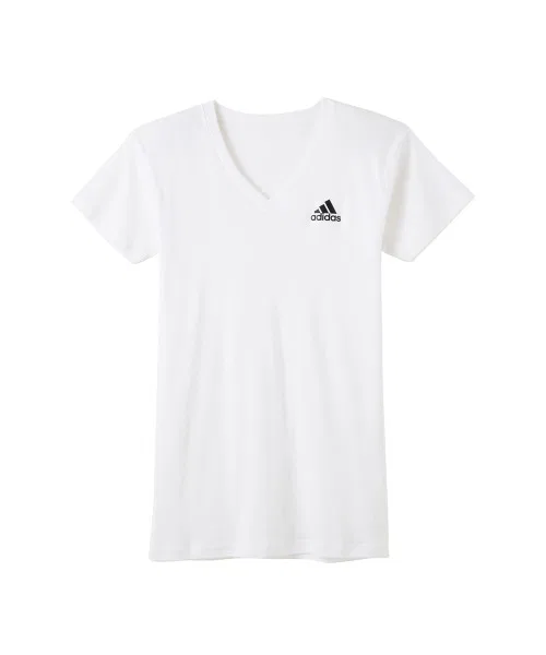 Футболка детская V-образным вырезом adidas 2 шт белая — фото 4