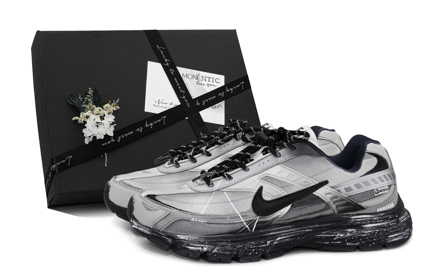

Nike Инициатор Абразивостойкие Дышащие Низкие Беговые Кроссовки Унисекс Черный Серый, цвет Black Gray