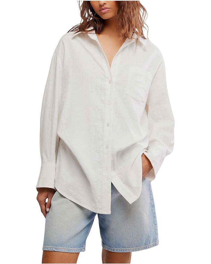 

Рубашка Free People Sabine Articulated Shirt, цвет Parchment