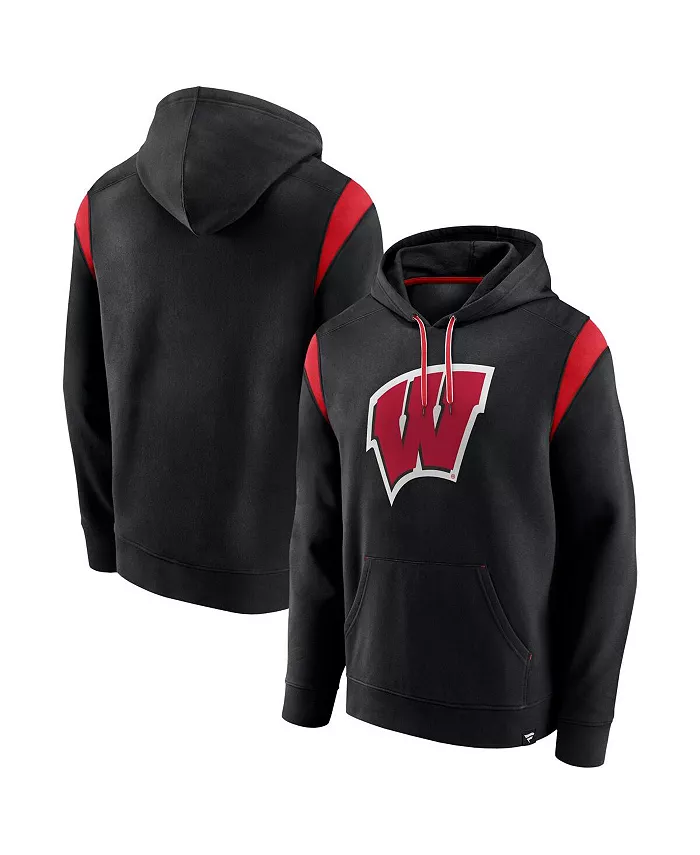 

Мужская черная толстовка с капюшоном Gym Rat Wisconsin Badgers Fanatics