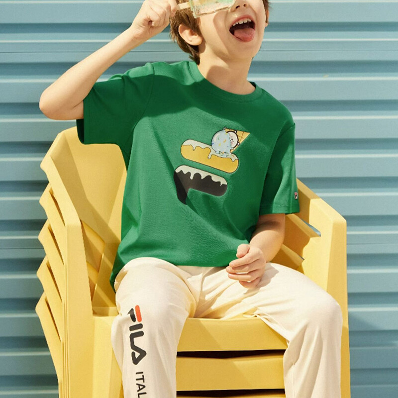 Детская футболка Fila Kids, зеленый — фото 3
