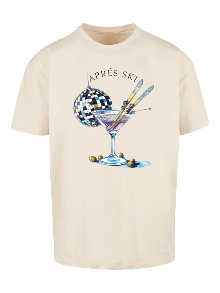 

Футболка F4NT4STIC Oversize T-Shirt Après Ski Martini Winter Sport, песочный