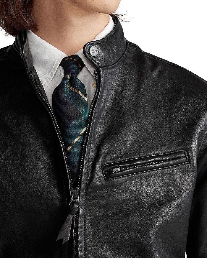 Кожаная куртка Café Racer из кожи ягненка Polo Ralph Lauren — фото 4