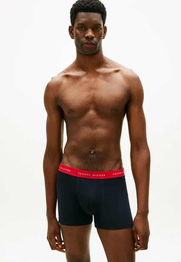 Трусы Tommy Hilfiger, 3 шт, трусы с поясом и логотипом, темно-синий/красный/белый — фото 2