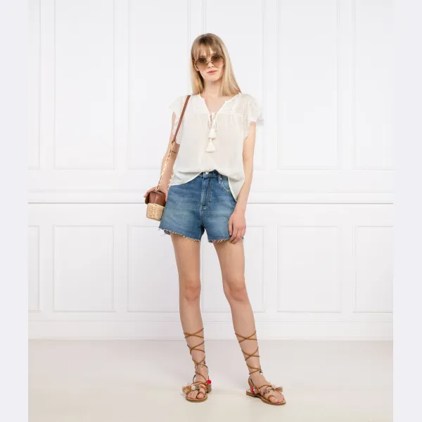 

Блузка свободного кроя со звездами Pepe Jeans London, экрю