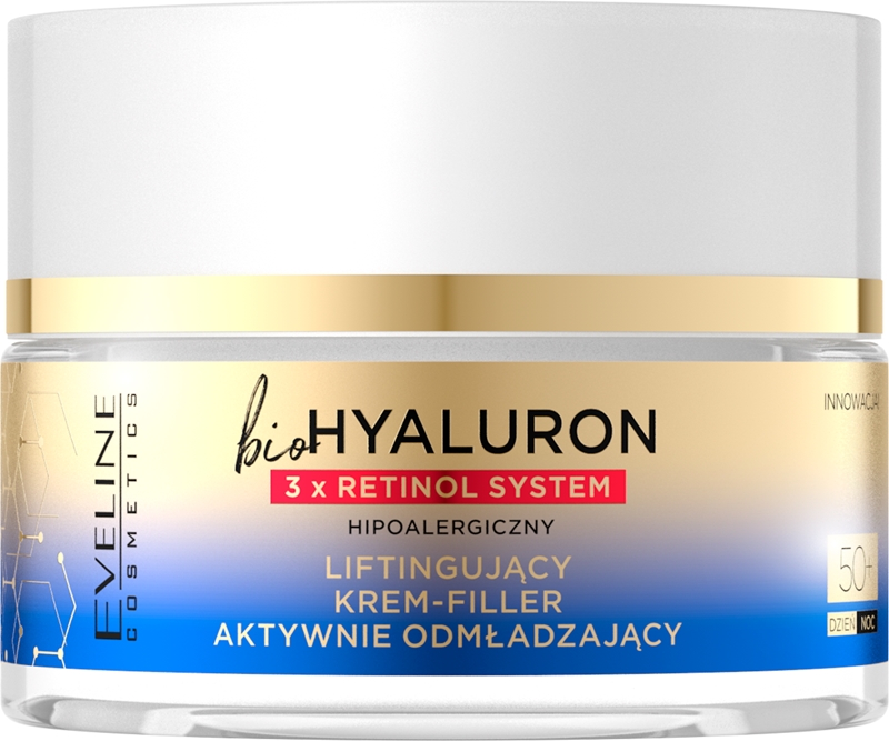 

Дневной и ночной укрепляющий крем Bio Hyaluron 3x Retinol System 50+ Eveline Cosmetics, 50 мл