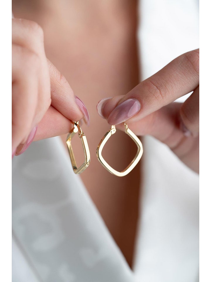 

Позолоченные серьги-кольца Heliophilia