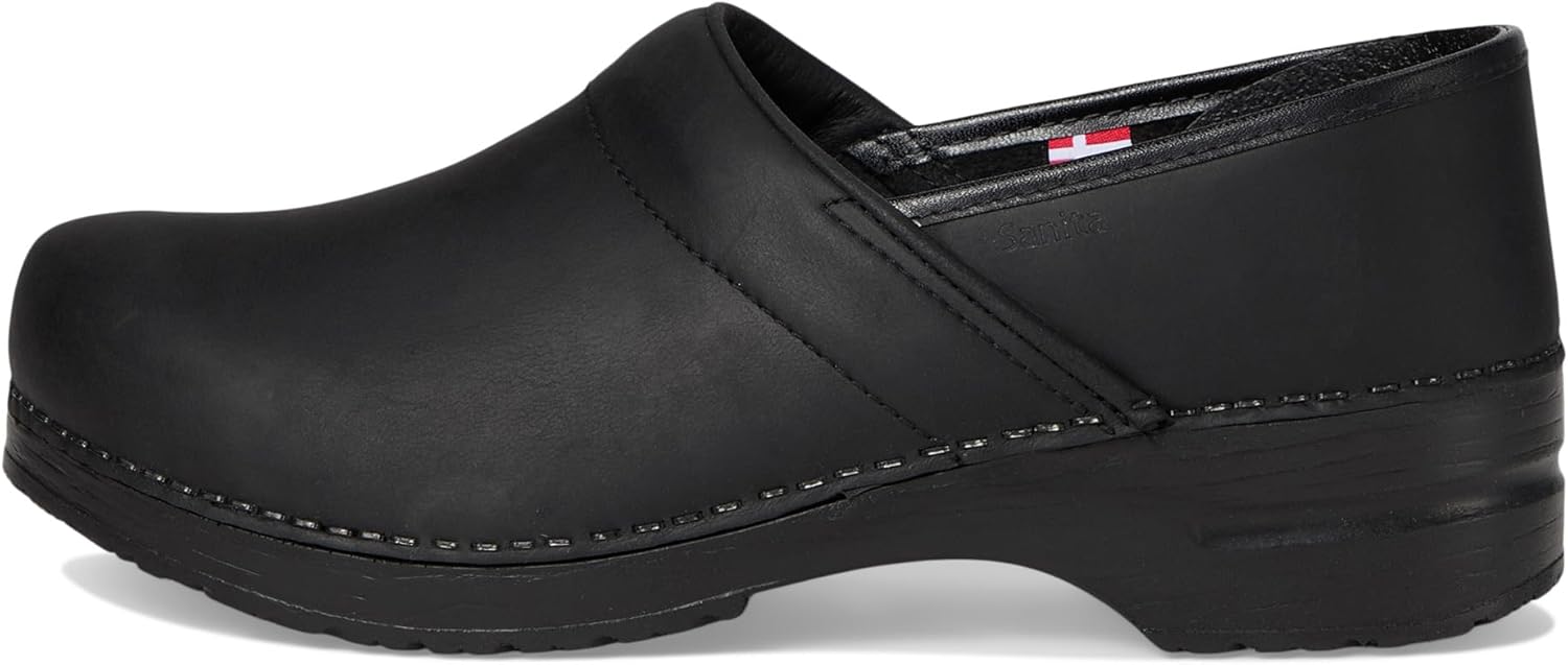Профессиональный сабо Sanita Men's Oiled Nubuck Clog, черный — фото 4