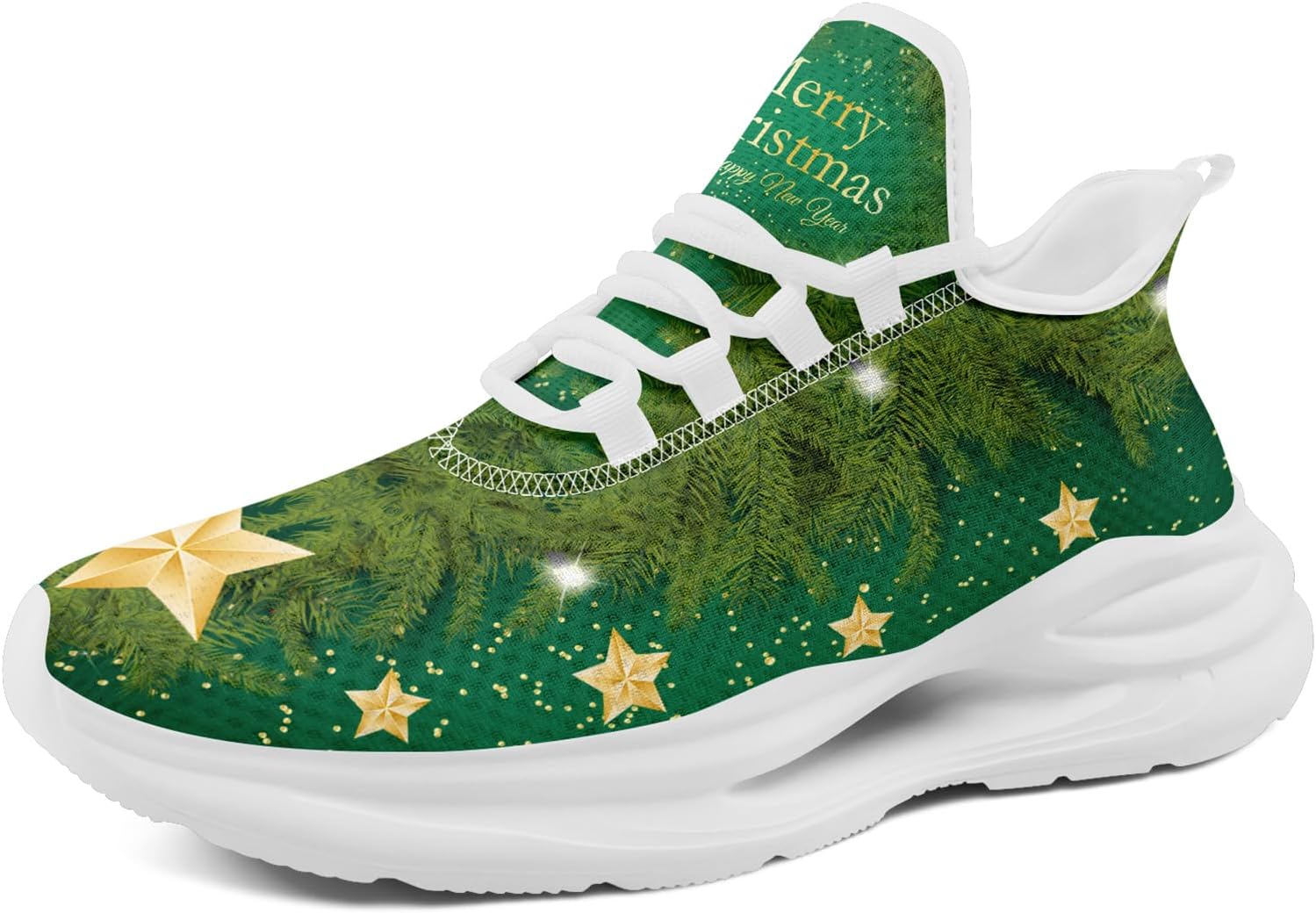 

Кроссовки AWSOLE на Рождество для мужчин и женщин, дышащие, удобные, с амортизацией, красные, белые и черные, стильные, легкие, для бега