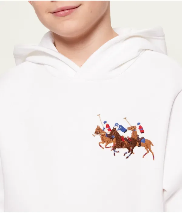 Толстовка regular fit Polo Ralph Lauren, белый — фото 4