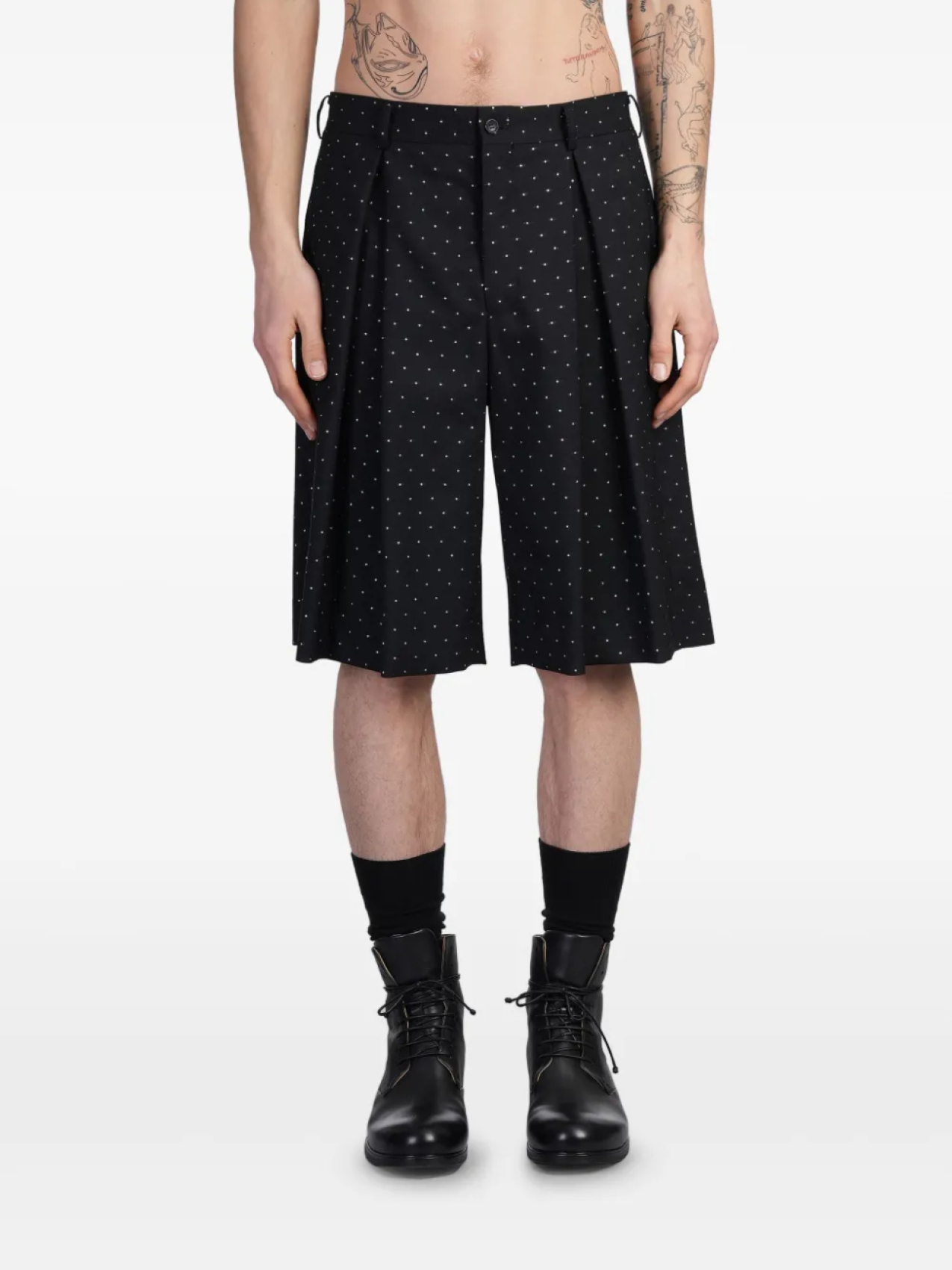 

Шорты с принтом в горошек Comme des Garçons Homme Plus, черный