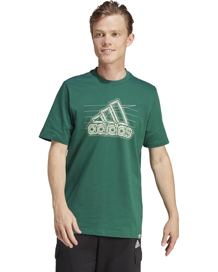 

Футболка adidas Growth Badge Graphic, цвет Collegiate Green