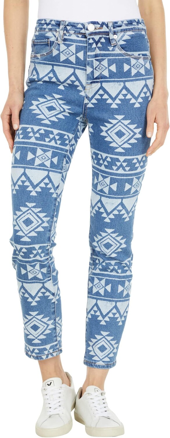

Джинсы Blank NYC Geometric Aztec Discharge Madison Crop in The High Road, цвет The High Road