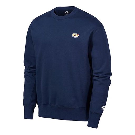 

Толстовка Nike Sportswear logo Casual Sports Round Neck Pullover Blue, синий