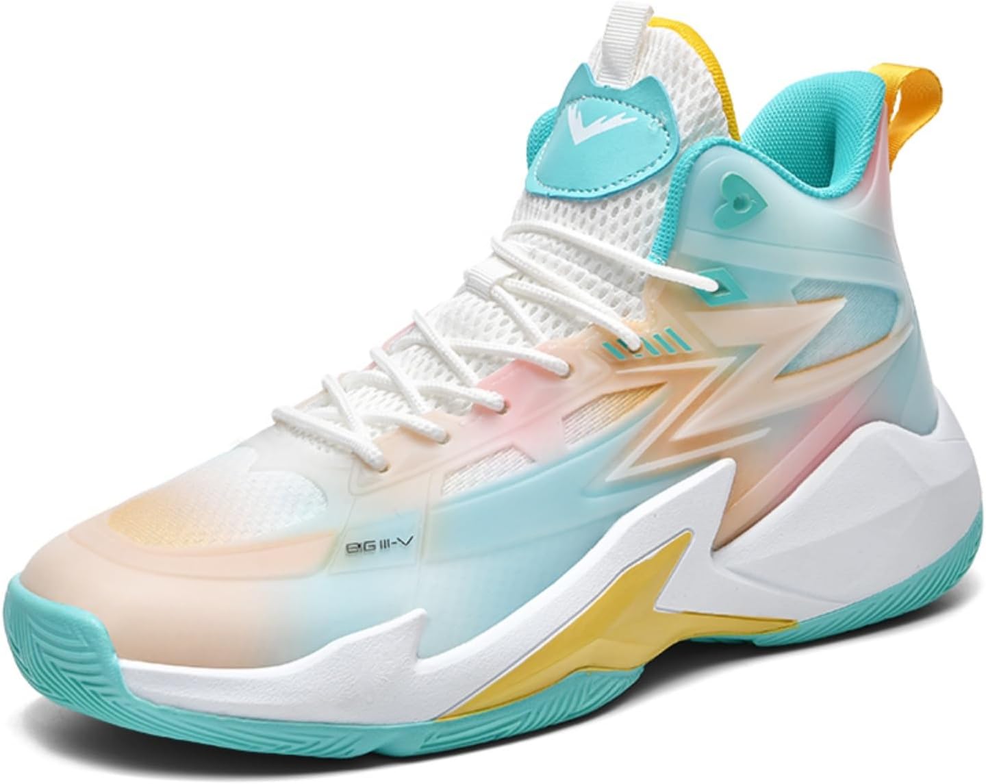 

Мужские дышащие баскетбольные кроссовки на шнуровке, модные высокие, с нескользящей подошвой, повседневные, для тренировок, спорта, тенниса, бега и ходьбы Boaobaihuo, желтый