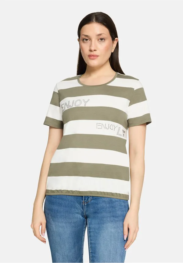 

Футболка с принтом «mit tunnelzug» Betty Barclay, Khaki Cream, Хаки, Футболка с принтом «mit tunnelzug» Betty Barclay, Khaki Cream