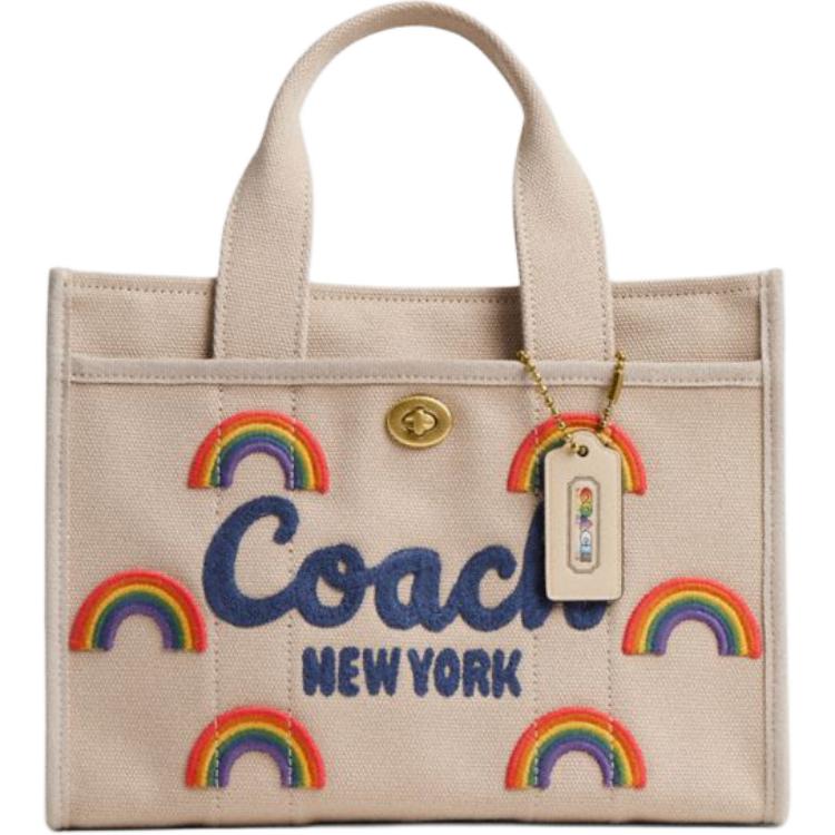 

COACH Сумка холщовая, сумка-шоппер, сумка для покупок, сумка через плечо, кроссбоди, женская сумка среднего размера натуральная